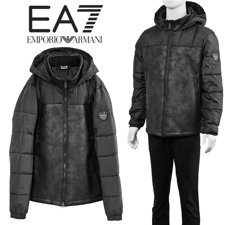 EA7 黒 レザージャケット フリース内側 EA7 黒 レザージャケット フリース内側 EMPORIO ARMANI エンポリオ