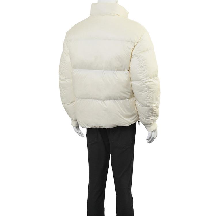 アルマーニ EMPORIO ARMANI リバーシブル ダウンジャケット 無地 × 総柄 ナイロンジャカード 6R1B65-1NVSZ-F1F5 バニラの画像