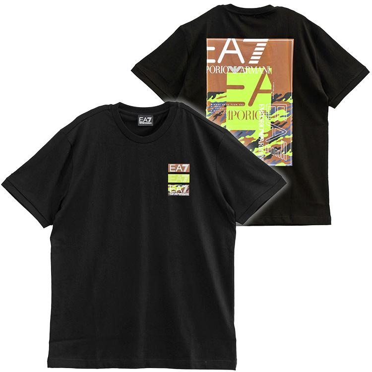 EA7 アルマーニ Tシャツ 迷彩 ロゴ バックプリント EMPORIO ARMANI