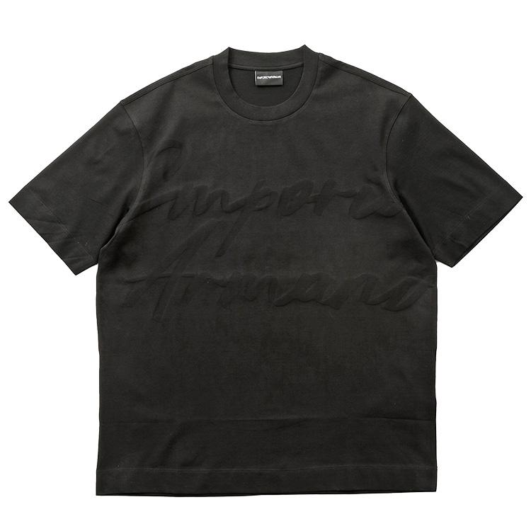 【エンポリオアルマーニ】新品タグ付き定価47,300円ジャガード織TシャツXＬ EMPORIO ARMANI エンポリオ アルマーニ Tシャツ ジャガードロゴ
