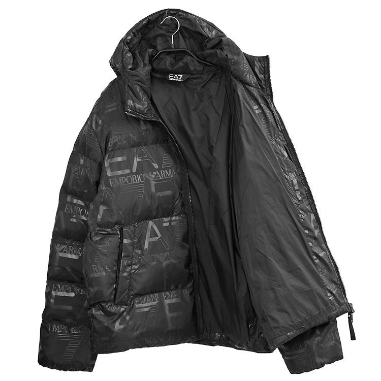 EA7 Emporio Armani フード付きジャケット　ウェア EA7 EMPORIO ARMANI 総柄 パデッドジャケット 7M000697-AF15969-UC001