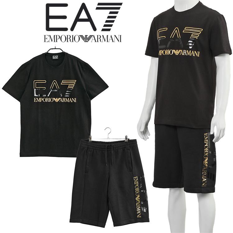 EA7 エンポリオ アルマーニ セットアップ Tシャツ × スウェット ハーフパンツ 3RPT07-PJLBZ/3RPS57-PJLSZ-0208  ブラック/ゴールド :ea24022301:IMPORTBRAND JP - 通販 - Yahoo!ショッピング