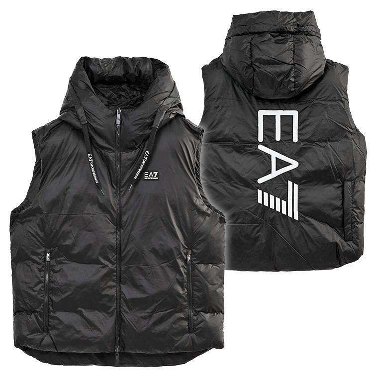 EMPORIO ARMANI アルマーニ EA7 リバーシブル ジレ フード EMPORIO ARMANI アルマーニ EA7 リバーシブル ジレ フード