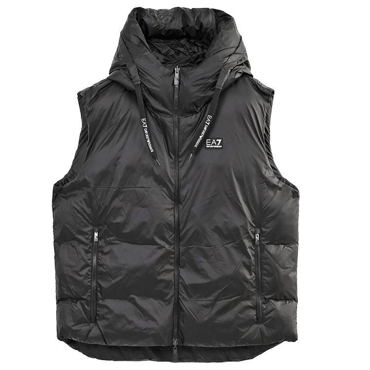 EMPORIO ARMANI アルマーニ EA7 リバーシブル ジレ フード EMPORIO ARMANI アルマーニ EA7 リバーシブル ジレ フード