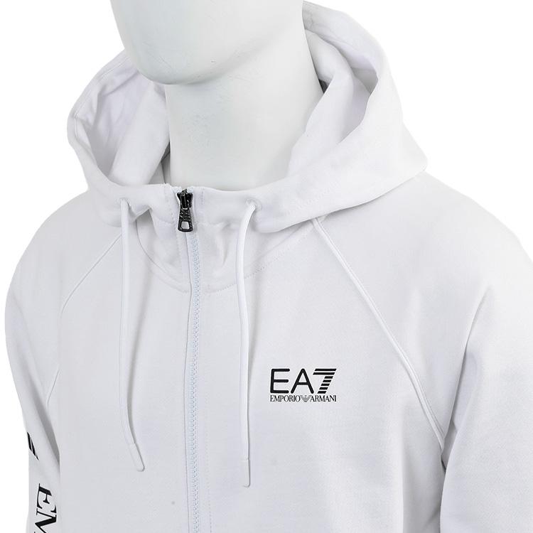 EA7 アルマーニ ジップ パーカー コットンブレンド フード付き EA7 アルマーニ ジップ パーカー コットンブレンド フード付き