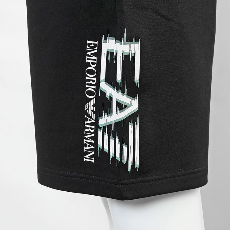 エンポリオ アルマーニ EA7 セットアップ Visibility Tシャツ スウェットハーフパンツ 7M001327/7M001329-AF17787-UC001 ブラック メンズの画像