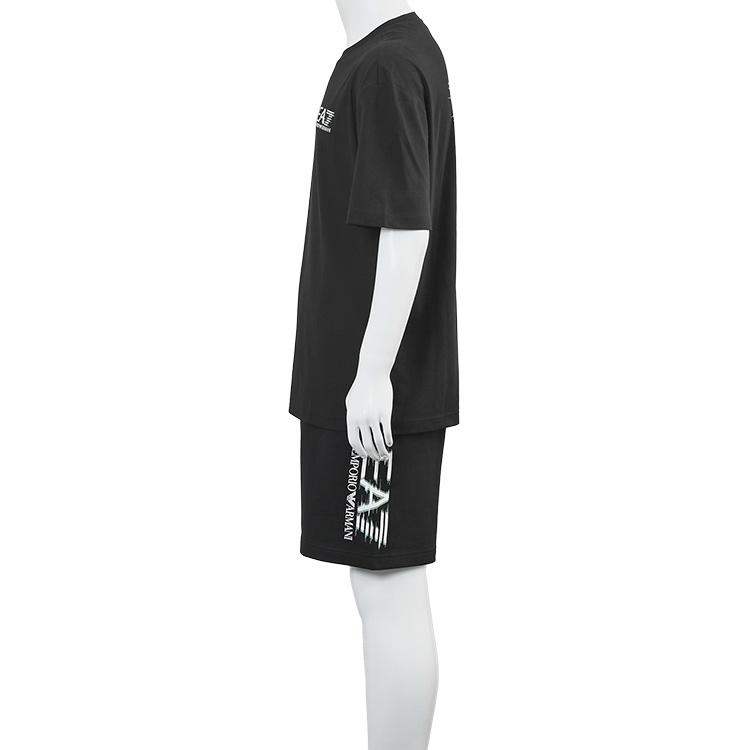 エンポリオ アルマーニ EA7 セットアップ Visibility Tシャツ スウェットハーフパンツ 7M001327/7M001329-AF17787-UC001 ブラック メンズの画像