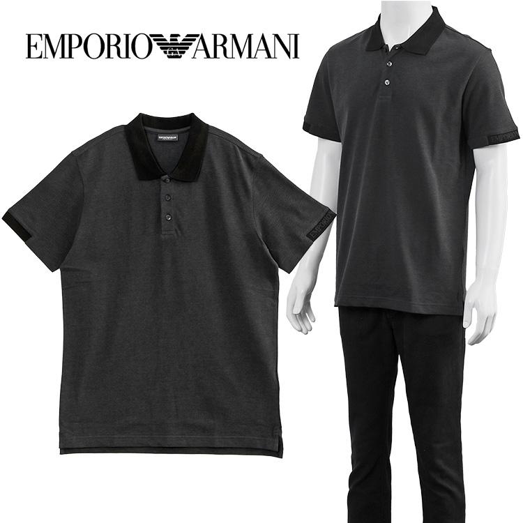 N*O様 【アルマーニ新品】EMPORIO ARMANI ブラック ポロシャツ EMPORIO