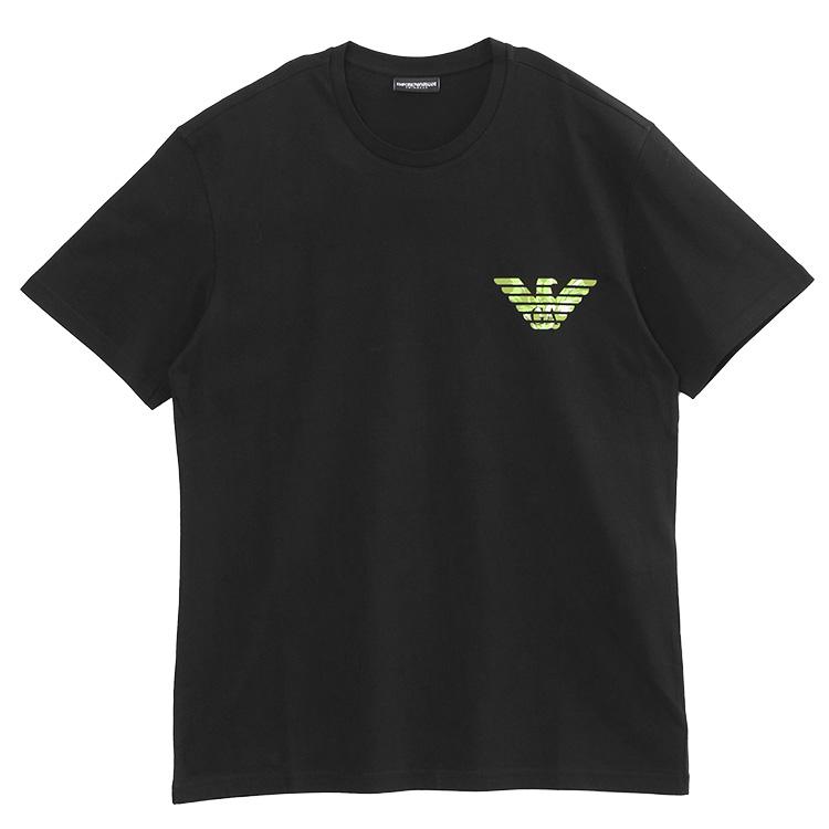 使用回数少/XLサイズ✨エンポリオアルマーニ 現行 Tシャツ イーグルロゴ 黒 EMPORIO ARMANI エンポリオアルマーニ ビーチウェア Tシャツ イーグル