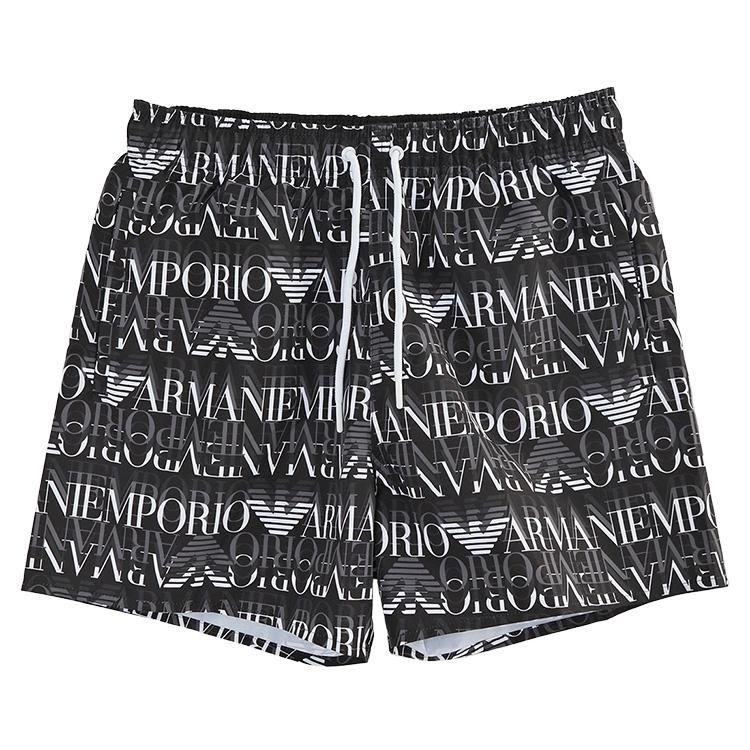 アルマーニ メンズ 水着 EMPORIO ARMANI インナー付 スイミングパンツ オールオーバーロゴ EM000583-AF12338-FC038_2