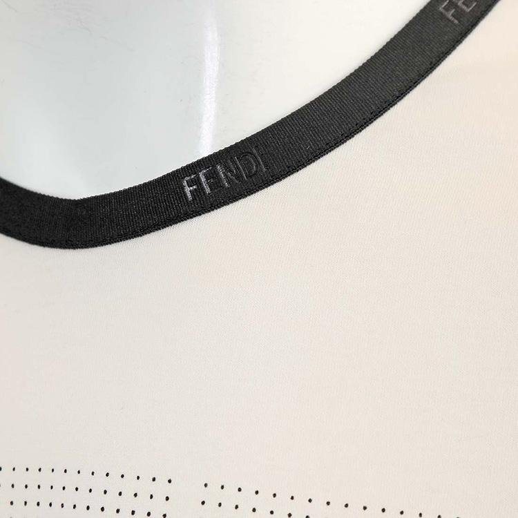 フェンディ FENDI ホワイトコットン Tシャツ FAF715-AR5B-F0RQ0の画像