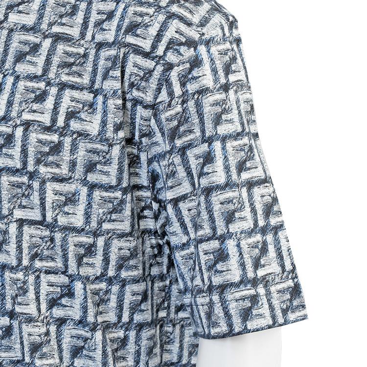FENDI フェンディ ブルー FFコットン Tシャツ FY0936-AR79-F04V6