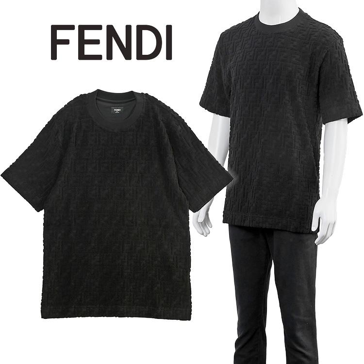 FENDI（フェンディ） 総柄 パイル Tシャツ FENDI ZUCCA SPONGE FY0936