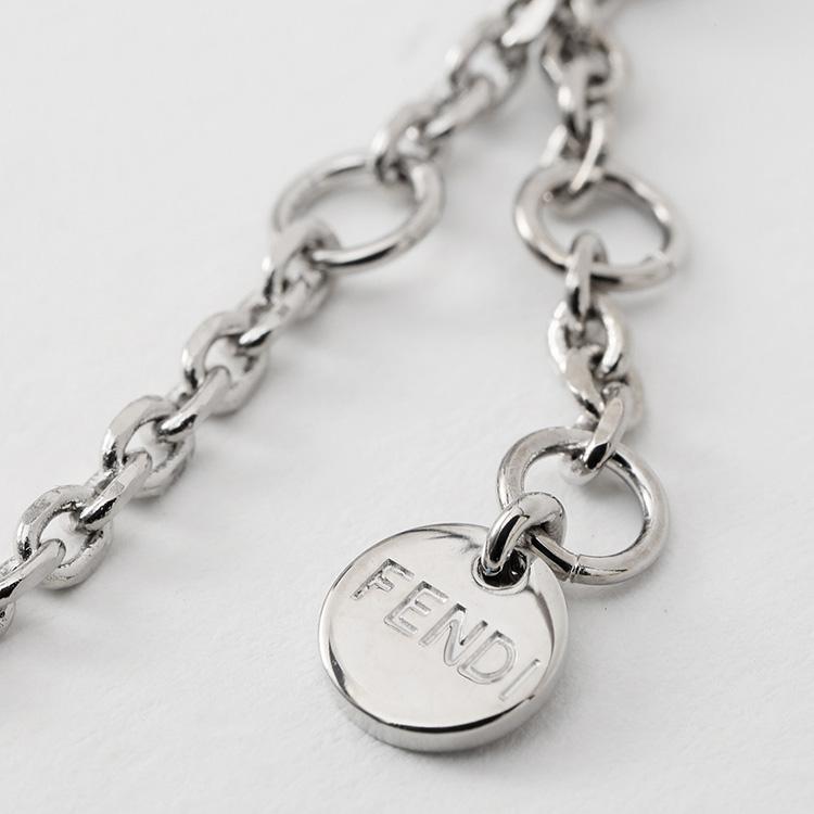 FENDI（フェンディ） FENDI FF ブレスレット メンズ ブラック×シルバー