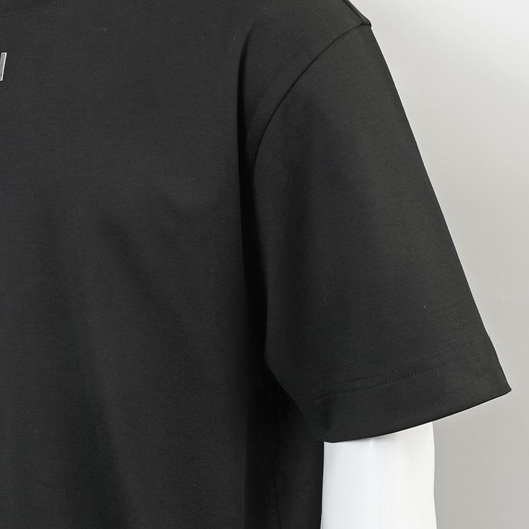 フェンディ FENDI Tシャツ ブラック FFメタルロゴ オーバーサイズ コットン メンズ FY0936-ARYY-F0QA1の画像
