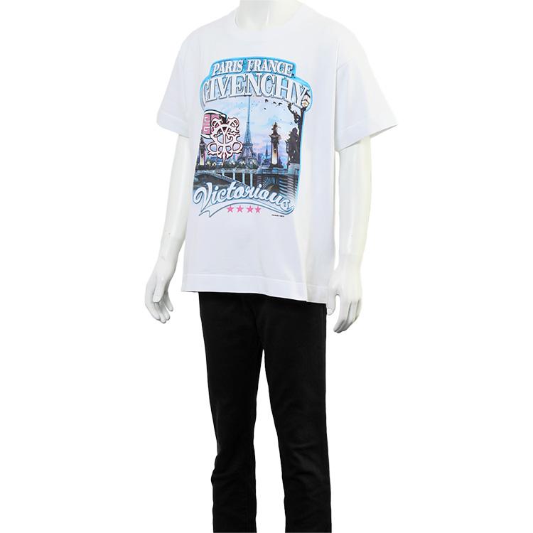 ジバンシィ GIVENCHY ブランドロゴ ワールドツアー Tシャツ ボクシーフィット BM71JB3YJK-100 WHTE｜importbrand-jp｜04