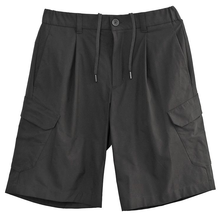 HERNO ヘルノ ショートカーゴパンツ ストレッチ バミューダ ハーフパンツ ブラック NERO PT000182U-12503Z-9300 メンズの画像