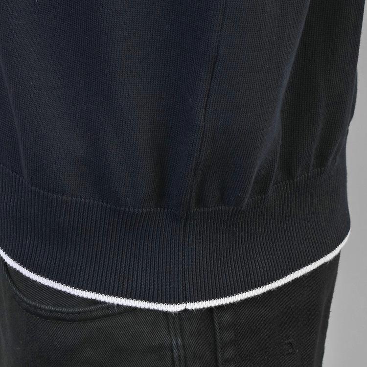 ヘルノ HERNO Hロゴ コットンカーディガン ネイビー MC000211U 72140 9200 BLU NAVY メンズ 14ゲージ メリヤス編み レギュラーフィットの画像