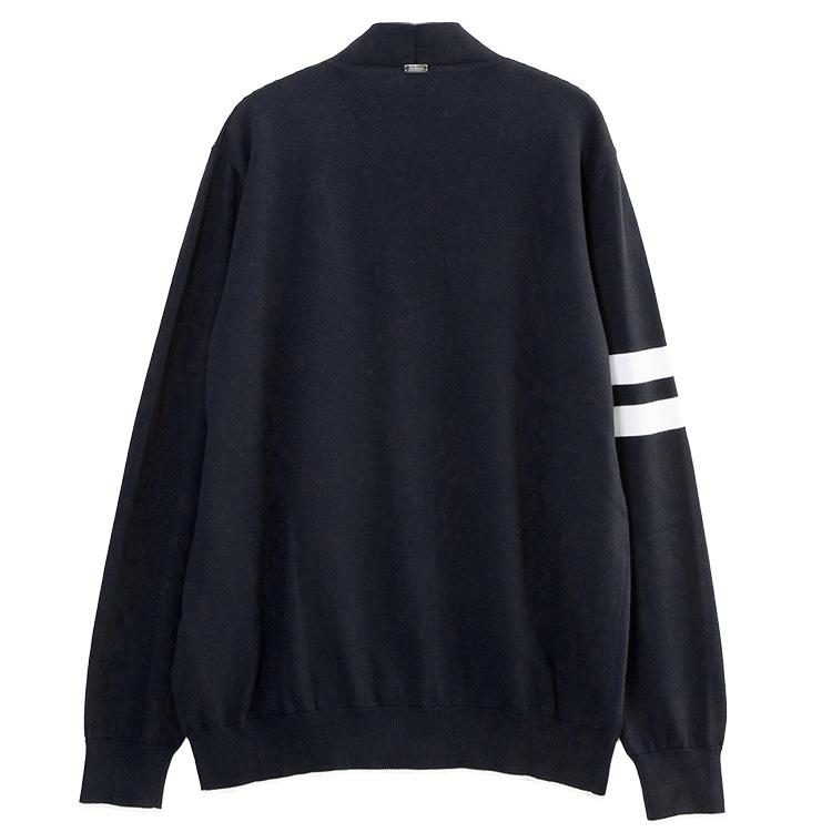 ヘルノ HERNO Hロゴ コットンカーディガン ネイビー MC000211U 72140 9200 BLU NAVY メンズ 14ゲージ メリヤス編み レギュラーフィットの画像