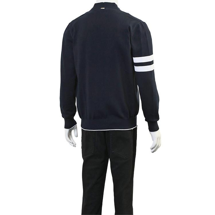 ヘルノ HERNO Hロゴ コットンカーディガン ネイビー MC000211U 72140 9200 BLU NAVY メンズ 14ゲージ メリヤス編み レギュラーフィットの画像