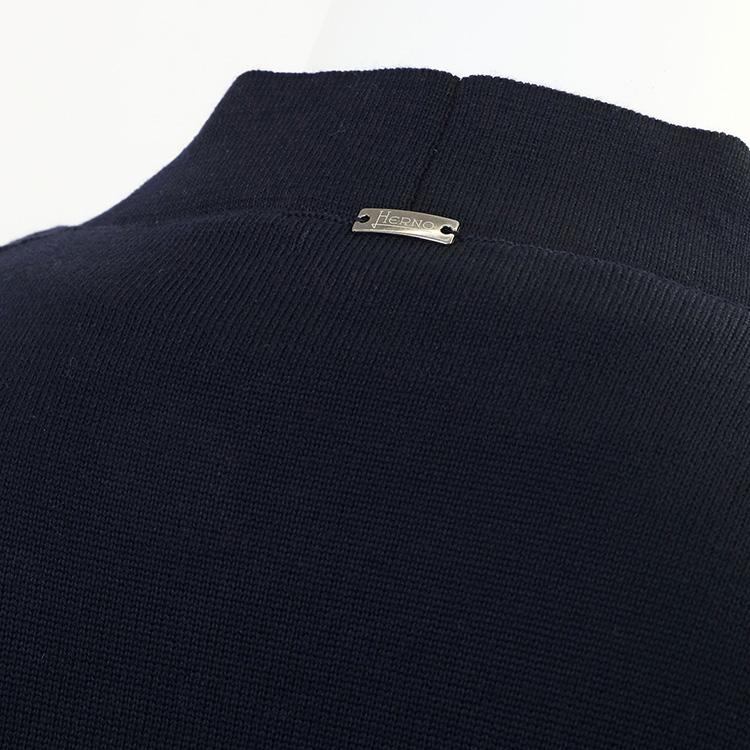 ヘルノ HERNO Hロゴ コットンカーディガン ネイビー MC000211U 72140 9200 BLU NAVY メンズ 14ゲージ メリヤス編み レギュラーフィットの画像