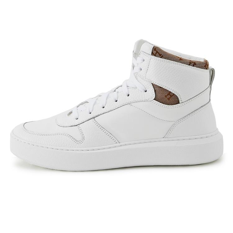 ヘルノ HERNO ハイカット レザー スニーカー SH012UM-SHOE7-1021_BIANCO_BEIGEの画像