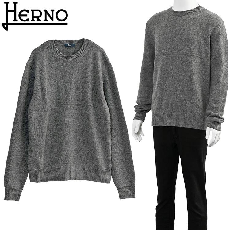 HERNO（ヘルノ） エンボスロゴ ウール セーター MG000192U-70100-9460