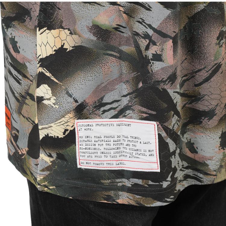 HERON PRESTON（ヘロンプレストン） 迷彩 モックネック Tシャツ CAMO