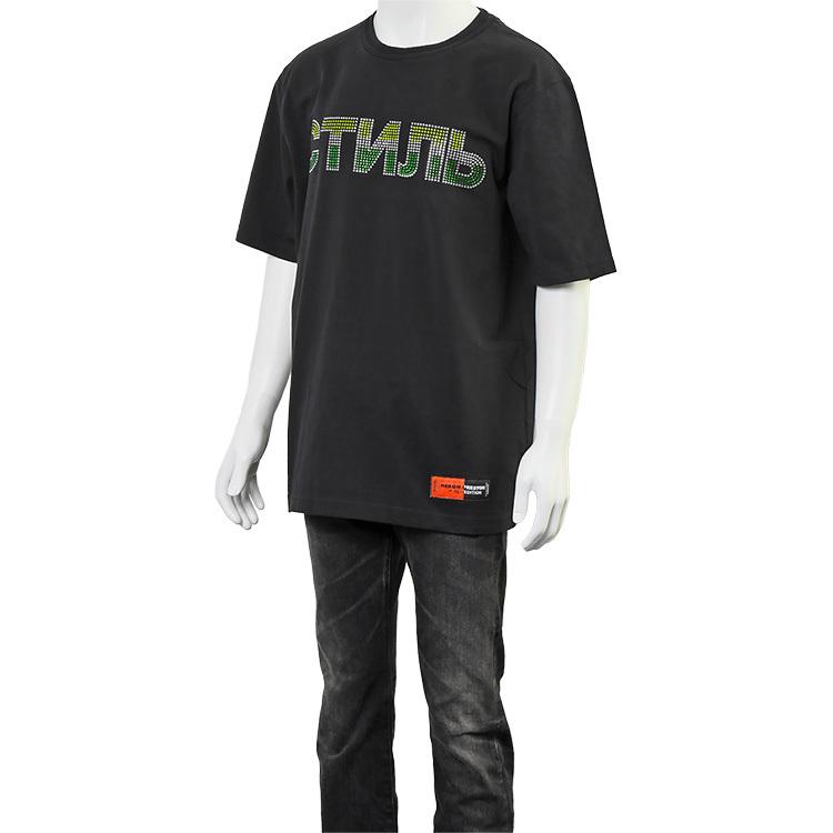 HERON PRESTON ヘロンプレストン ラインストーン СТИЛЬ Tシャツ HERON PRESTON ヘロンプレストン ラインストーン СТИЛЬ Tシャツ
