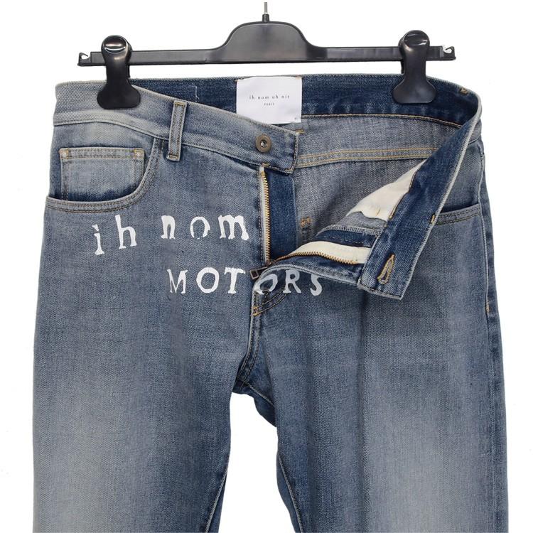 インノミネイト IH NOM UH NIT ジーンズ フロントロゴ 裾ジップ I0812 