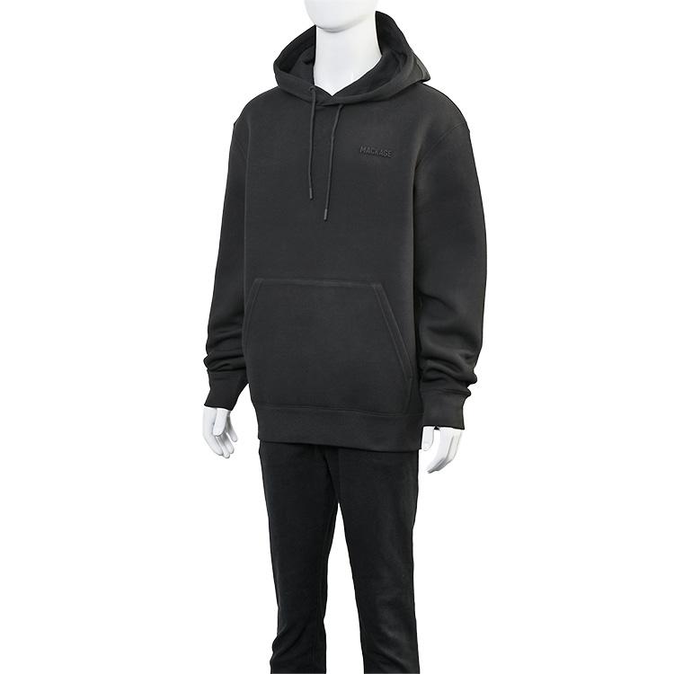 マッカージュ MACKAGE 同色ロゴ パーカー ダブルフェイスジャージー KOLTON-Z-BLACKの画像
