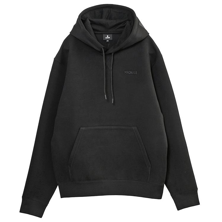 マッカージュ MACKAGE 同色ロゴ パーカー ダブルフェイスジャージー KOLTON-Z-BLACKの画像