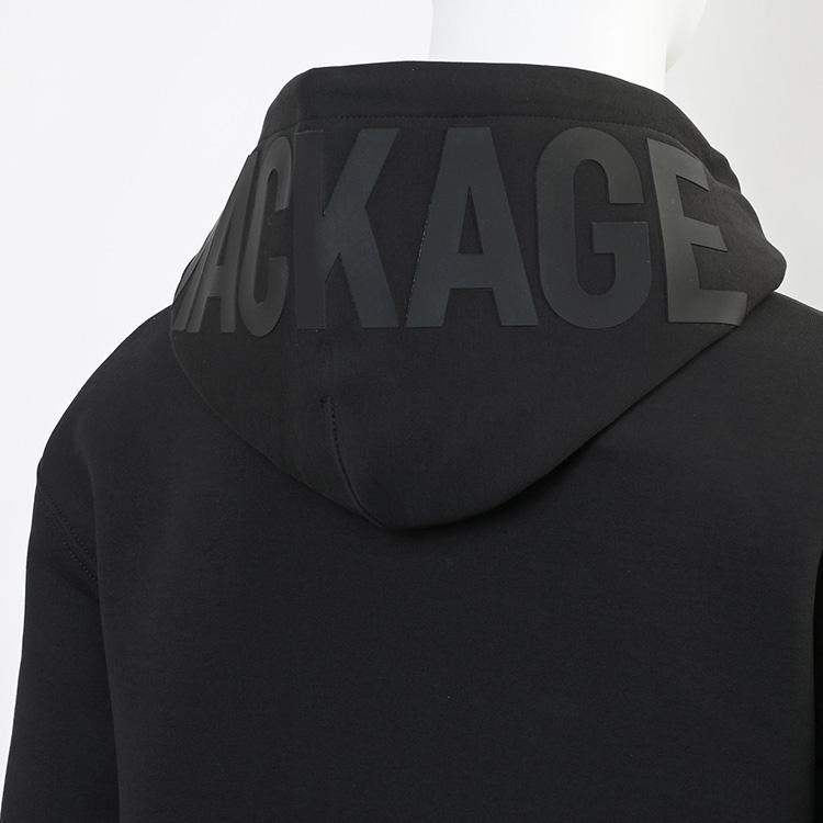 マッカージュ MACKAGE 同色ロゴ パーカー ダブルフェイスジャージー KOLTON-Z-BLACKの画像