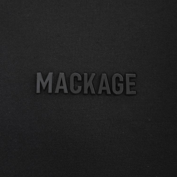 マッカージュ MACKAGE 同色ロゴ パーカー ダブルフェイスジャージー KOLTON-Z-BLACKの画像