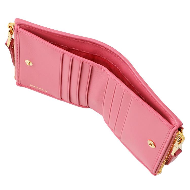 miu ミュウミュウ miumiu マテラッセレザー 二つ折り財布 5ML024