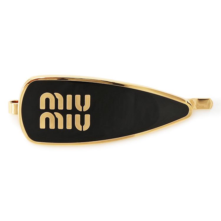 miumiu ヘアクリップ miu miumiu エナメルメタル ヘアクリップ 5IF147-2F6T-F0002