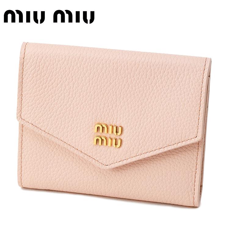miu miu（ミュウミュウ） 三つ折り財布 MIUMIU 5MH040 ADT7 F0LOZ