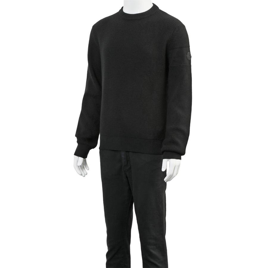 MONCLER モンクレール Matt Black ウール ワッフル セーター 9C000-03-M1131-999の画像