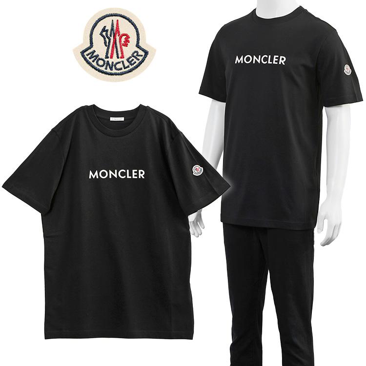MONCLER モンクレール Tシャツ ラバーロゴ 8C000-34-89AJS-999 MONCLER モンクレール Tシャツ ラバーロゴ 8C000-34-89AJS-999