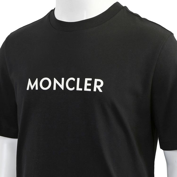MONCLER モンクレール Tシャツ ラバーロゴ 8C000-34-89AJS-999 MONCLER モンクレール Tシャツ ラバーロゴ 8C000-34-89AJS-999
