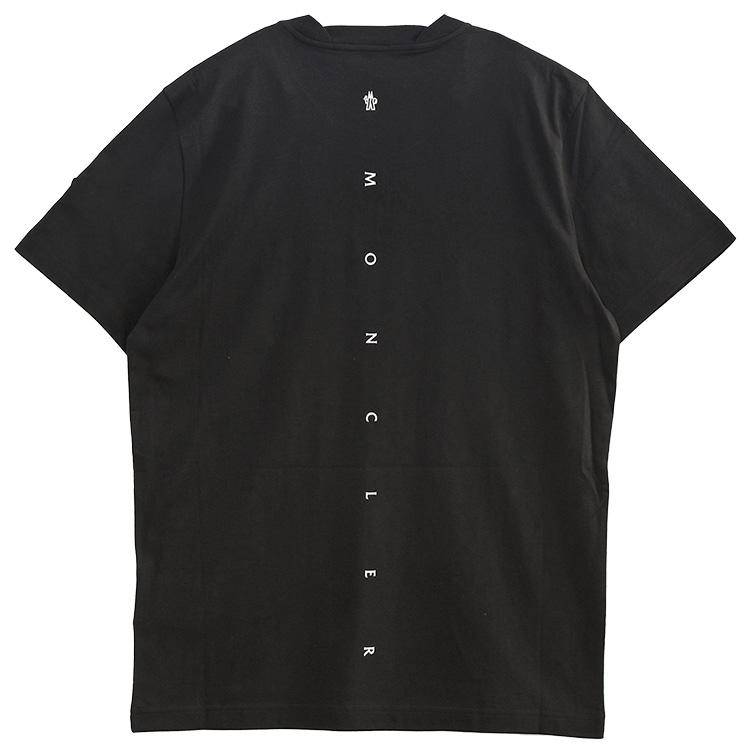 MONCLER Matt Black バーチカルロゴ Tシャツ 8C000-02-89A17-999 MONCLER Matt Black バーチカルロゴ Tシャツ 8C000-02-89A17-999