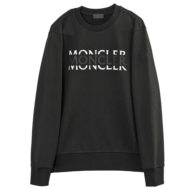 MONCLER Matt Black スウェットシャツ 999 長袖 ブラック 8G000-04-89AZY-999の画像