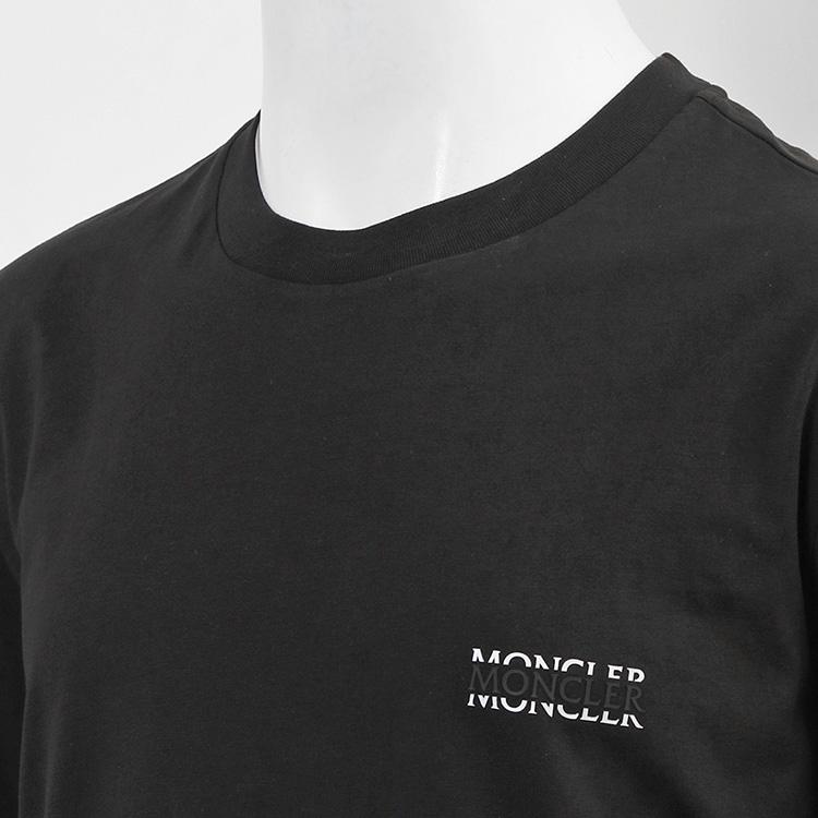 MONCLER Matt Black ロングスリーブTシャツ 999 ブラック 8D000-04-89AYW-999の画像