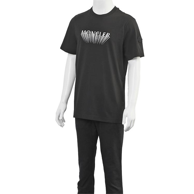 MONCLER Matt Black Tシャツ 999 ブラック 8C000-22-89AYW-999の画像