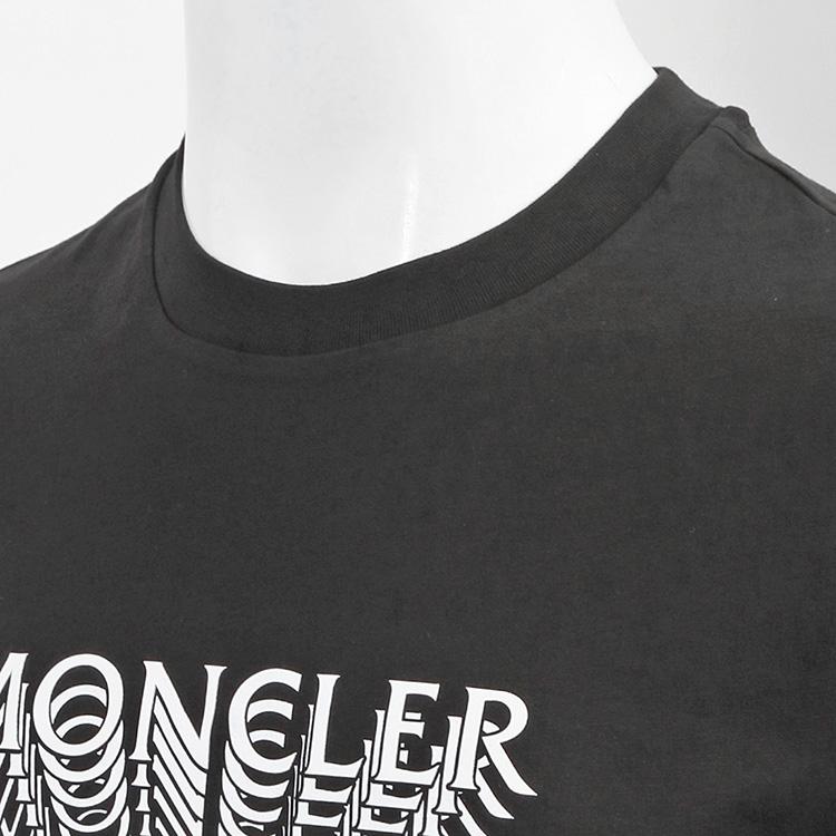 MONCLER Matt Black Tシャツ 999 ブラック 8C000-22-89AYW-999の画像