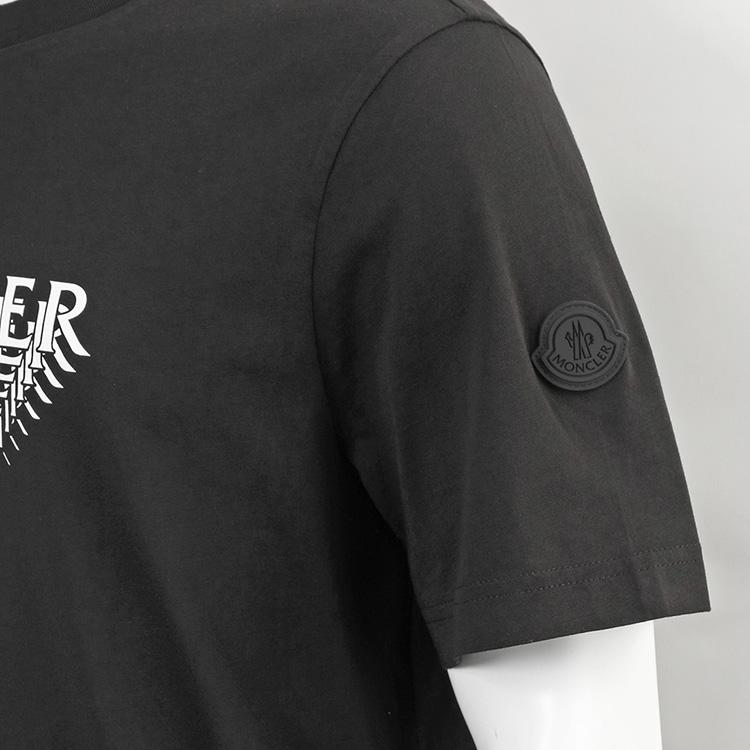 MONCLER Matt Black Tシャツ 999 ブラック 8C000-22-89AYW-999の画像