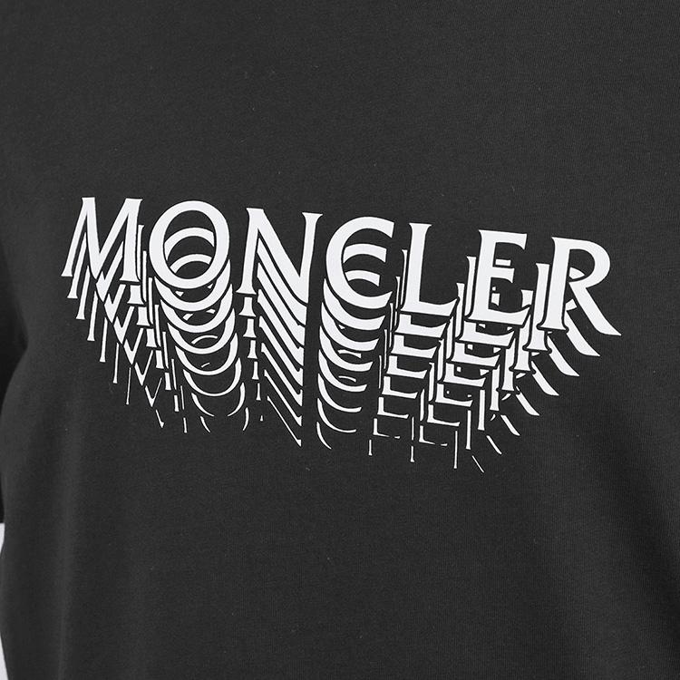 MONCLER Matt Black Tシャツ 999 ブラック 8C000-22-89AYW-999の画像
