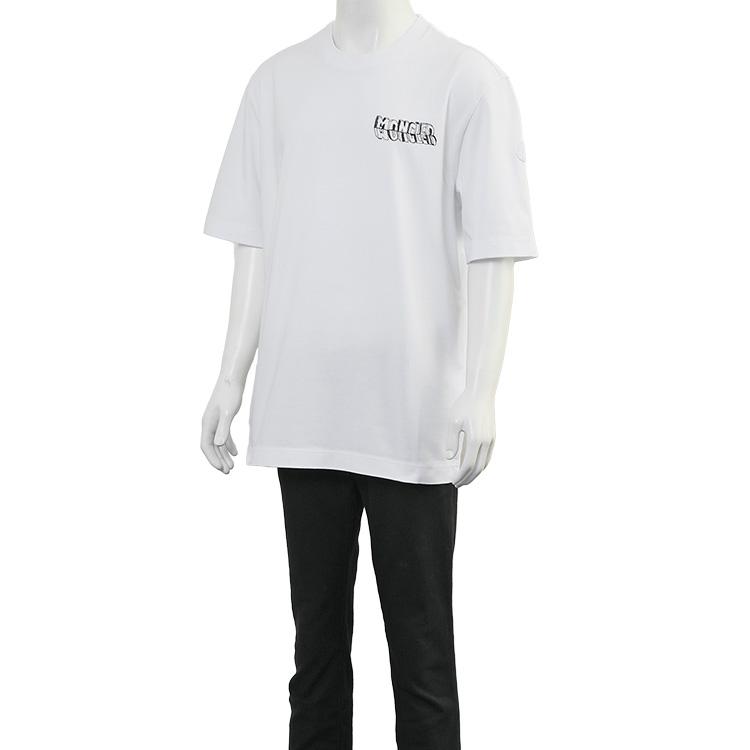 MONCLER スケッチロゴ Tシャツ 00A ホワイト 8C000-36-89AUG-00A：ホワイトの画像