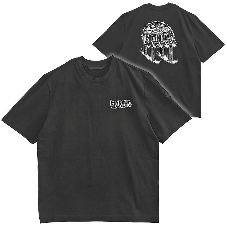 MONCLER スケッチロゴ Tシャツ ブラック 8C000-36-89AUG-999の画像