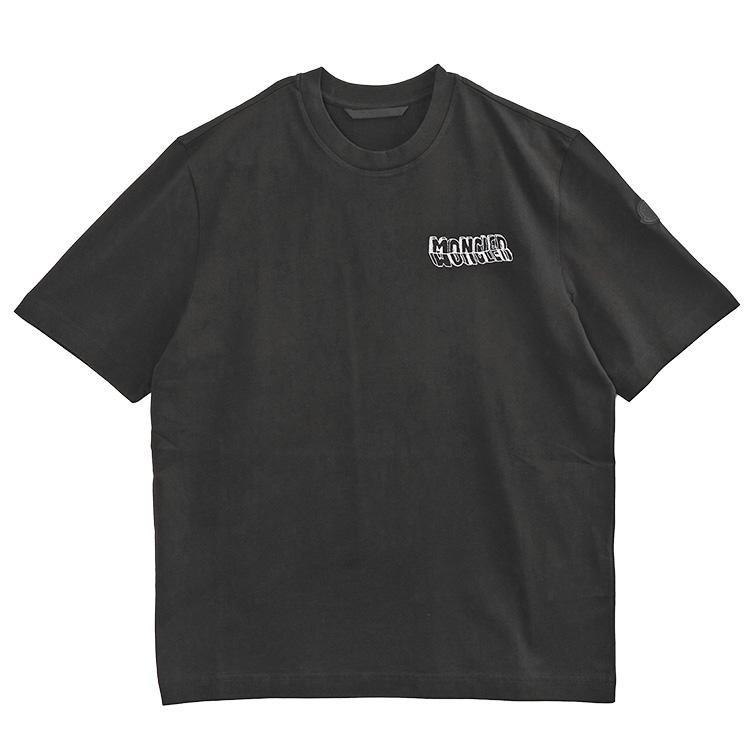 MONCLER スケッチロゴ Tシャツ ブラック 8C000-36-89AUG-999の画像